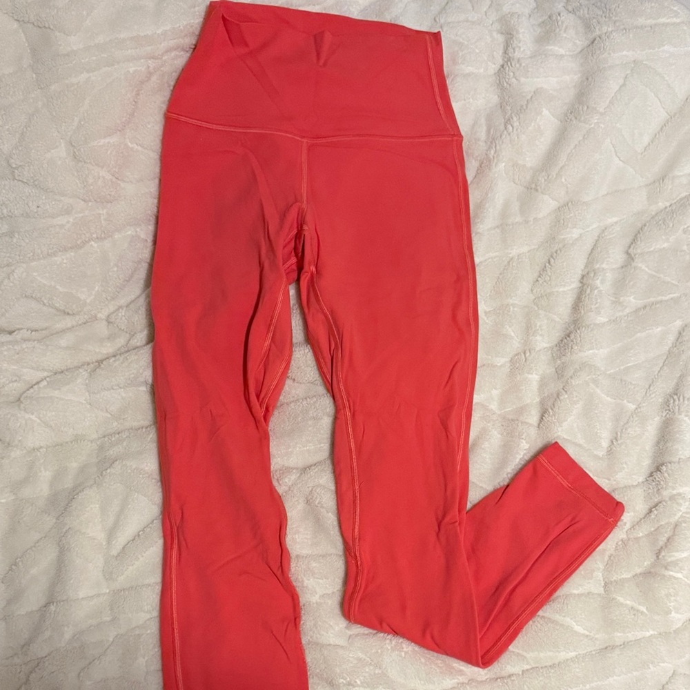 Lululemon High-Waisted Coral Leggings